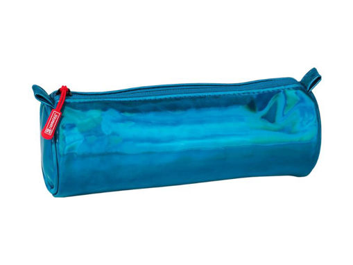 Picture of BRUNNEN ROUND PENCIL CASE ELECTRIC BLUE